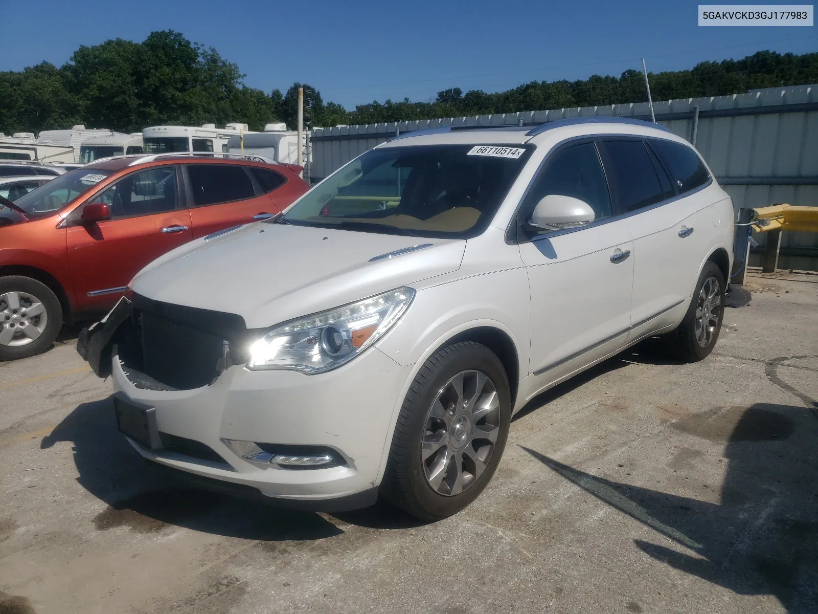 2016 Buick Enclave VIN: 5GAKVCKD3GJ177983 Lot: 66110514