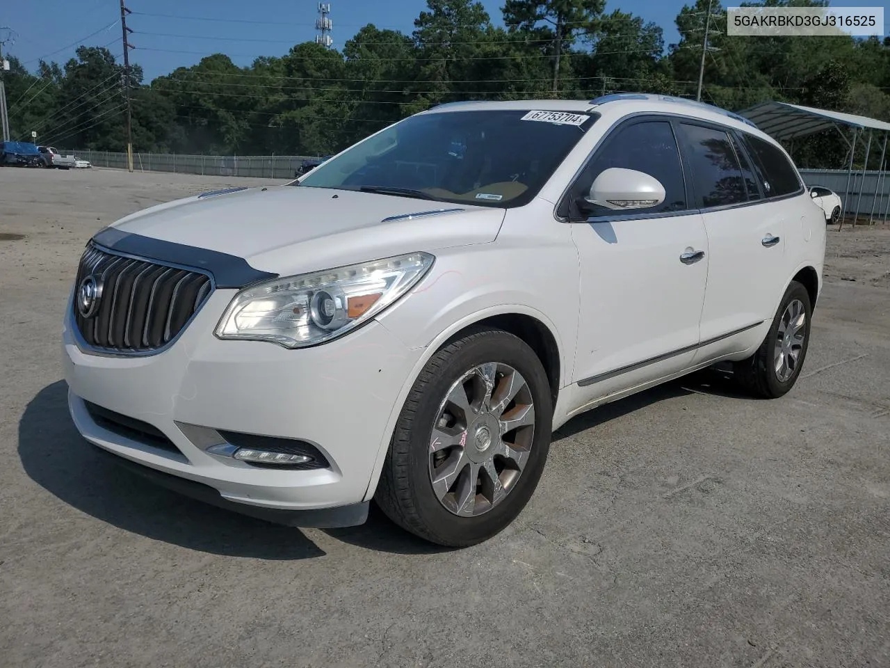 5GAKRBKD3GJ316525 2016 Buick Enclave