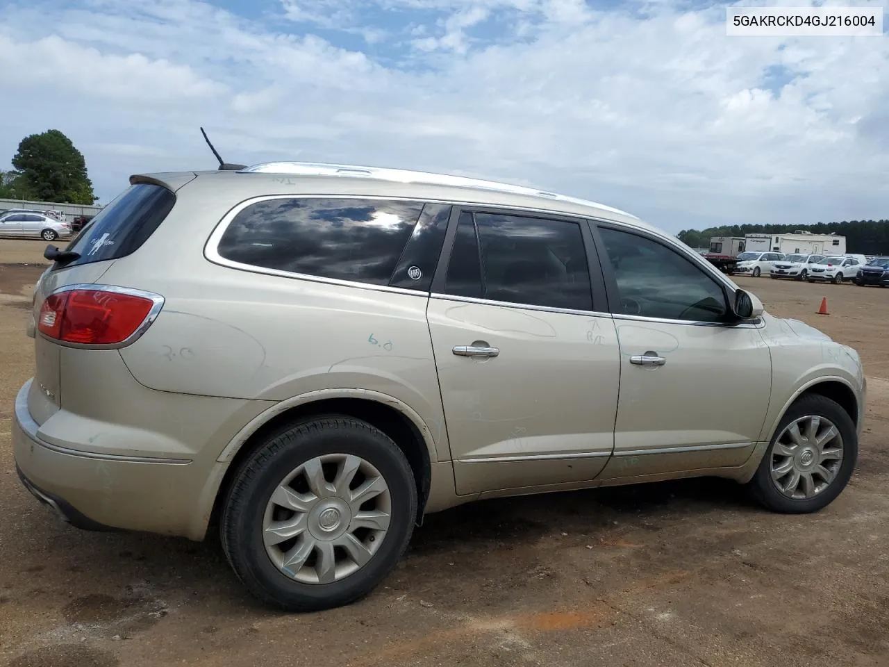 2016 Buick Enclave VIN: 5GAKRCKD4GJ216004 Lot: 70804754