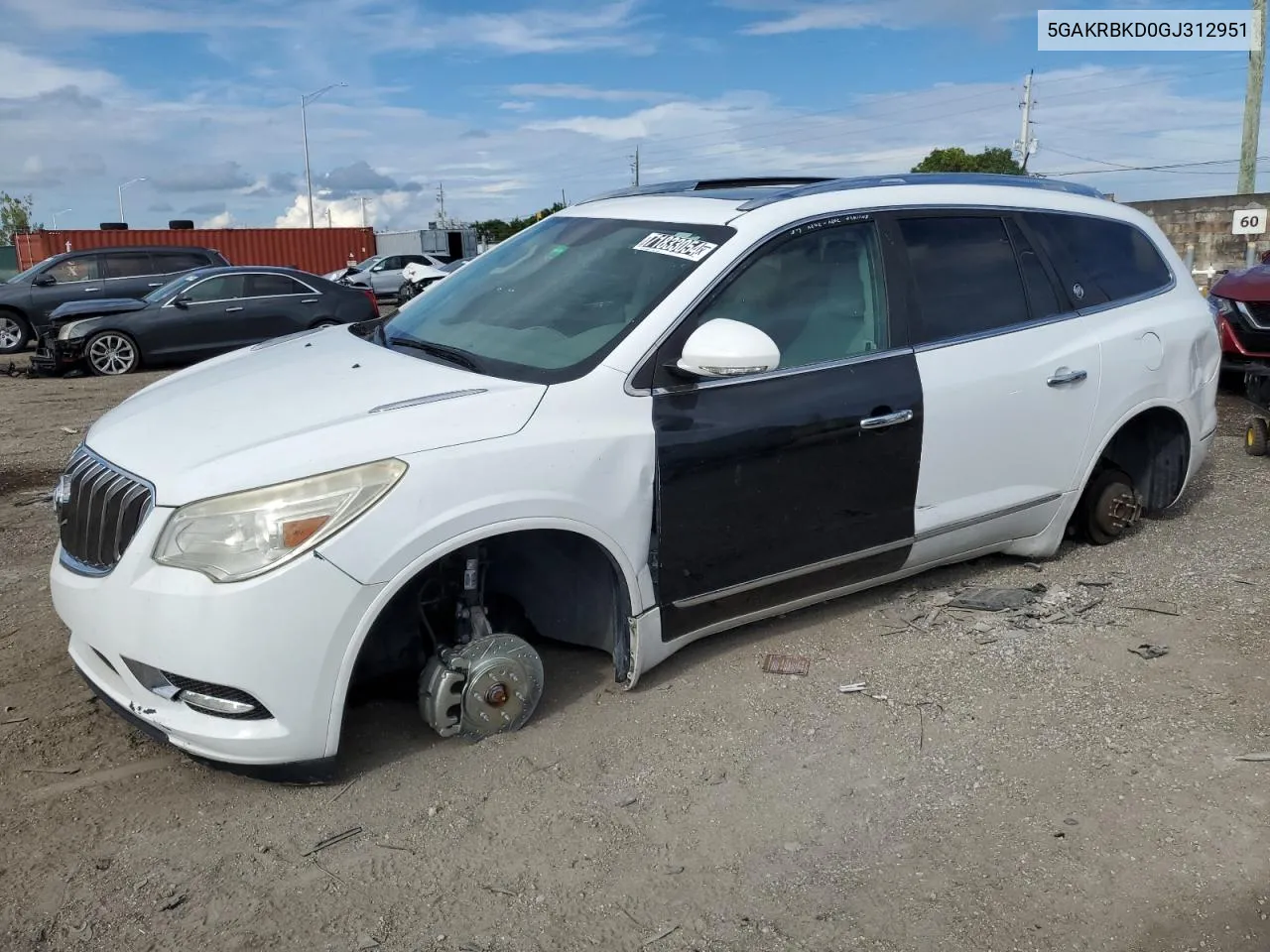 2016 Buick Enclave VIN: 5GAKRBKD0GJ312951 Lot: 71833054