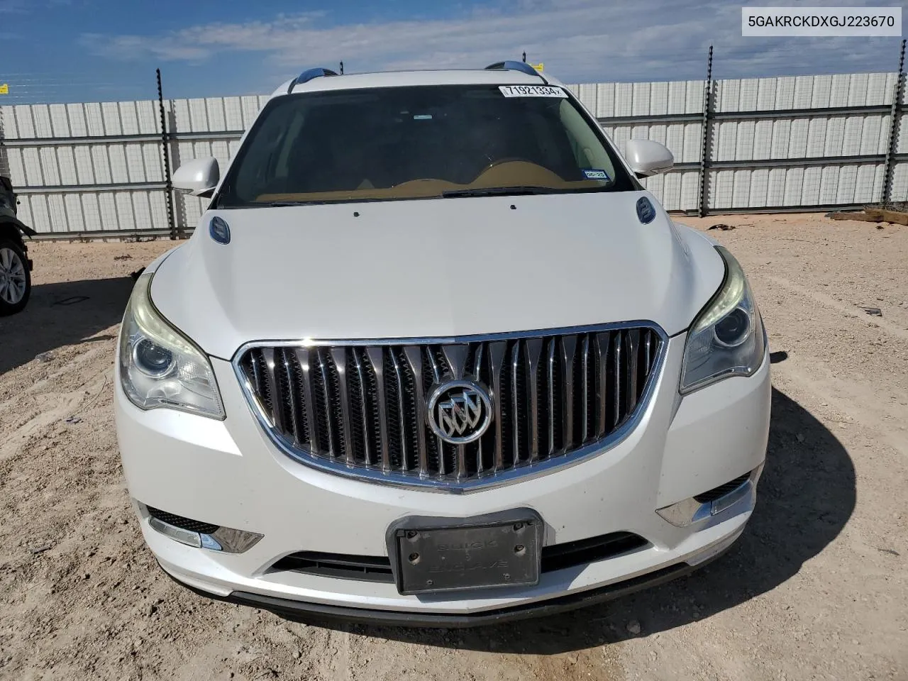 2016 Buick Enclave VIN: 5GAKRCKDXGJ223670 Lot: 71921334