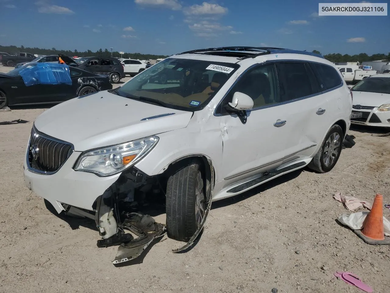 2016 Buick Enclave VIN: 5GAKRCKD0GJ321106 Lot: 74905044