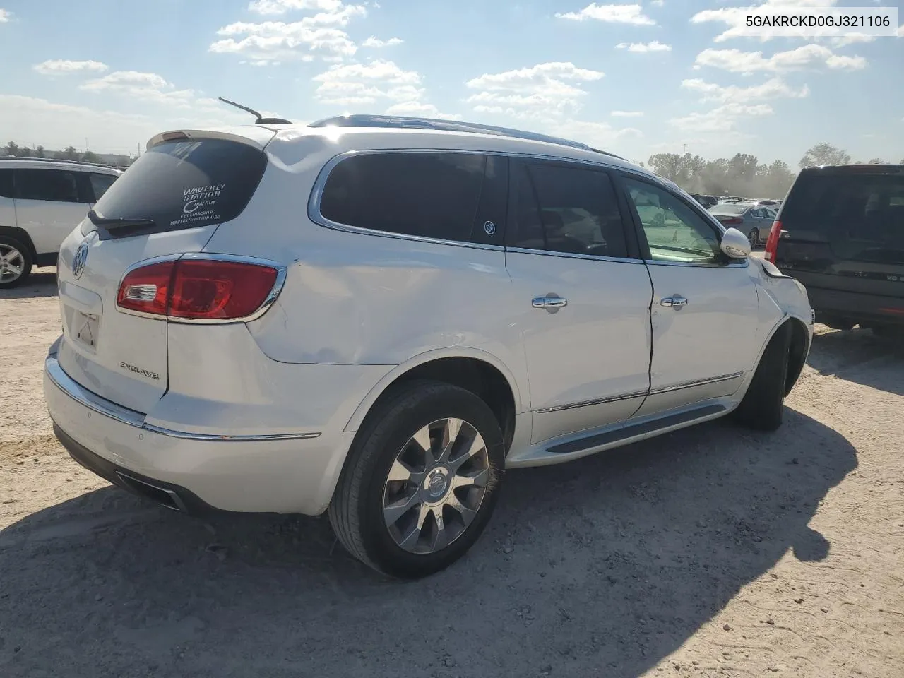 2016 Buick Enclave VIN: 5GAKRCKD0GJ321106 Lot: 74905044