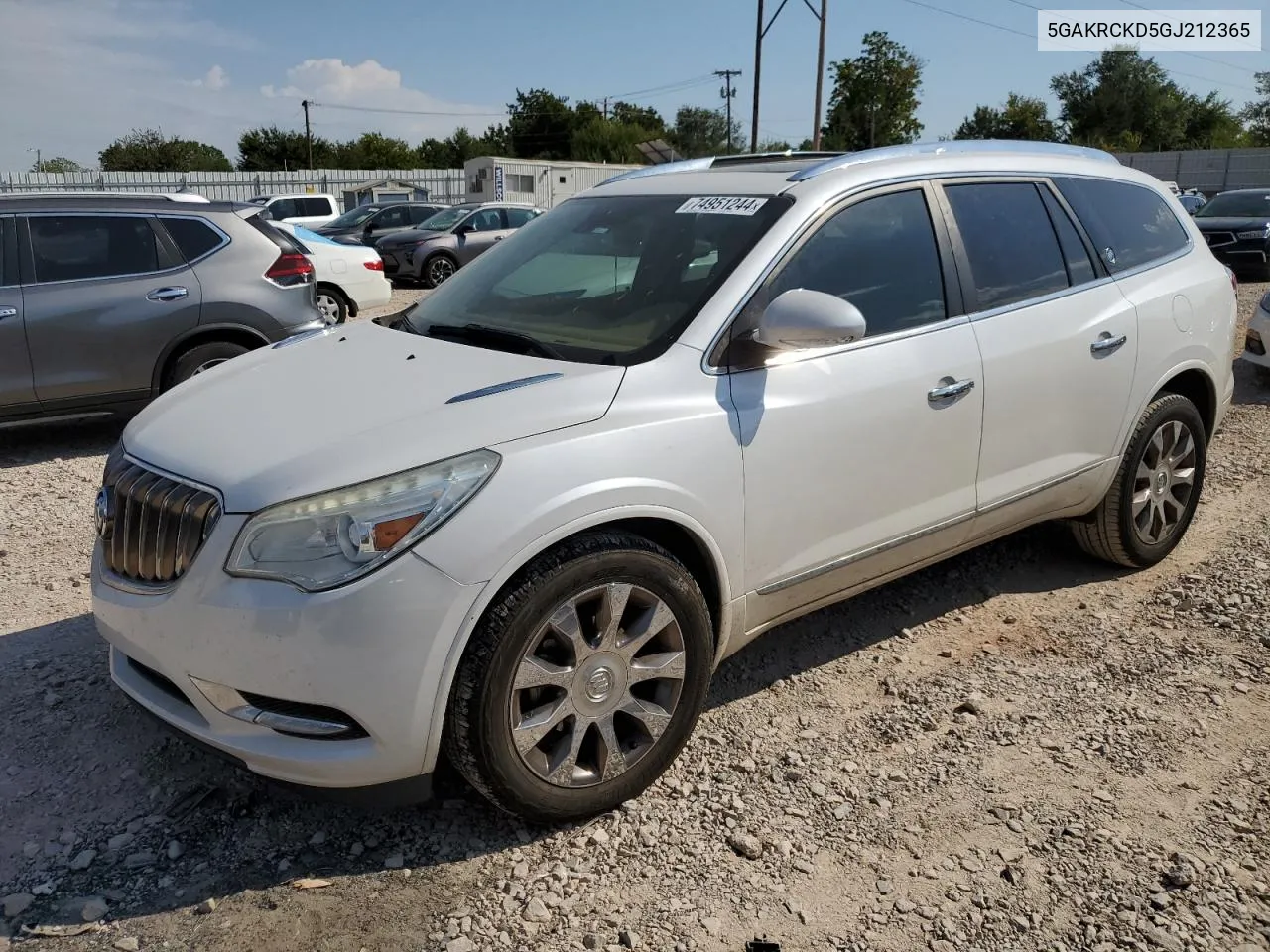 2016 Buick Enclave VIN: 5GAKRCKD5GJ212365 Lot: 74951244