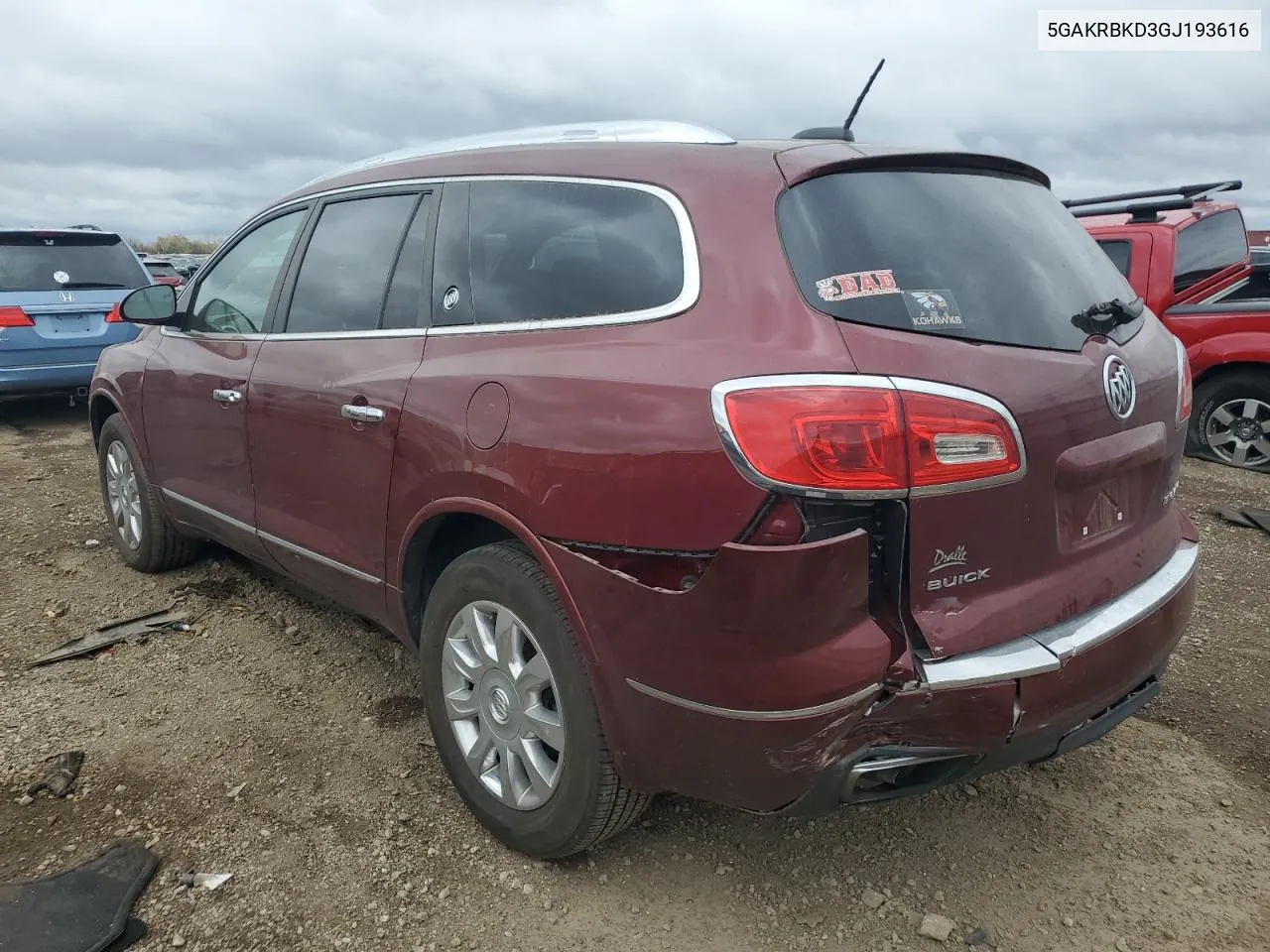 2016 Buick Enclave VIN: 5GAKRBKD3GJ193616 Lot: 78465094