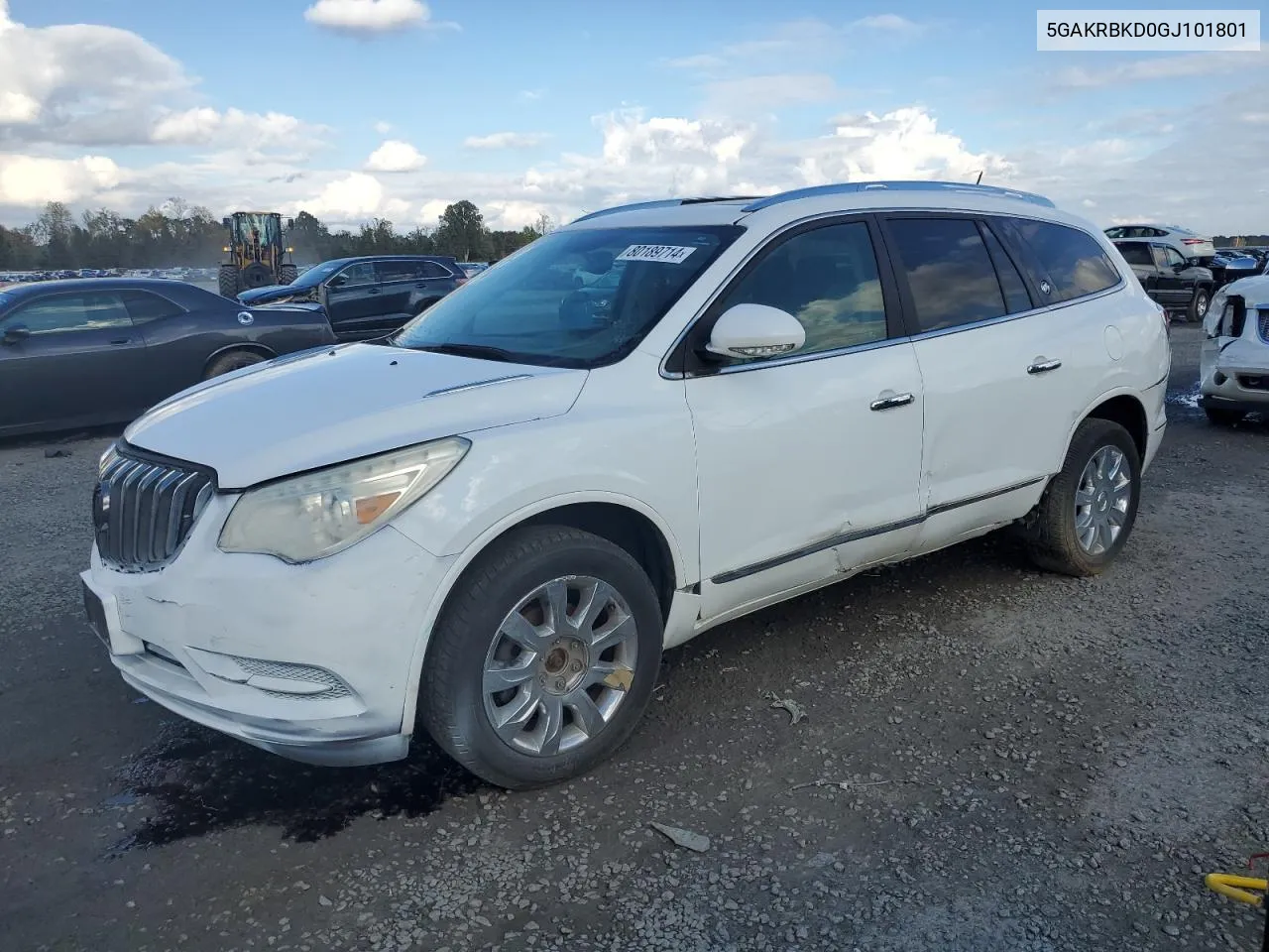 2016 Buick Enclave VIN: 5GAKRBKD0GJ101801 Lot: 80189714