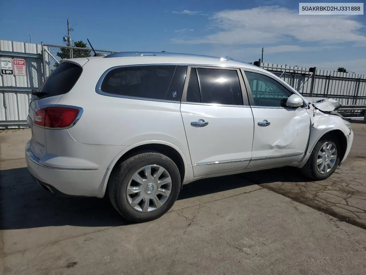 2017 Buick Enclave VIN: 5GAKRBKD2HJ331888 Lot: 72452474