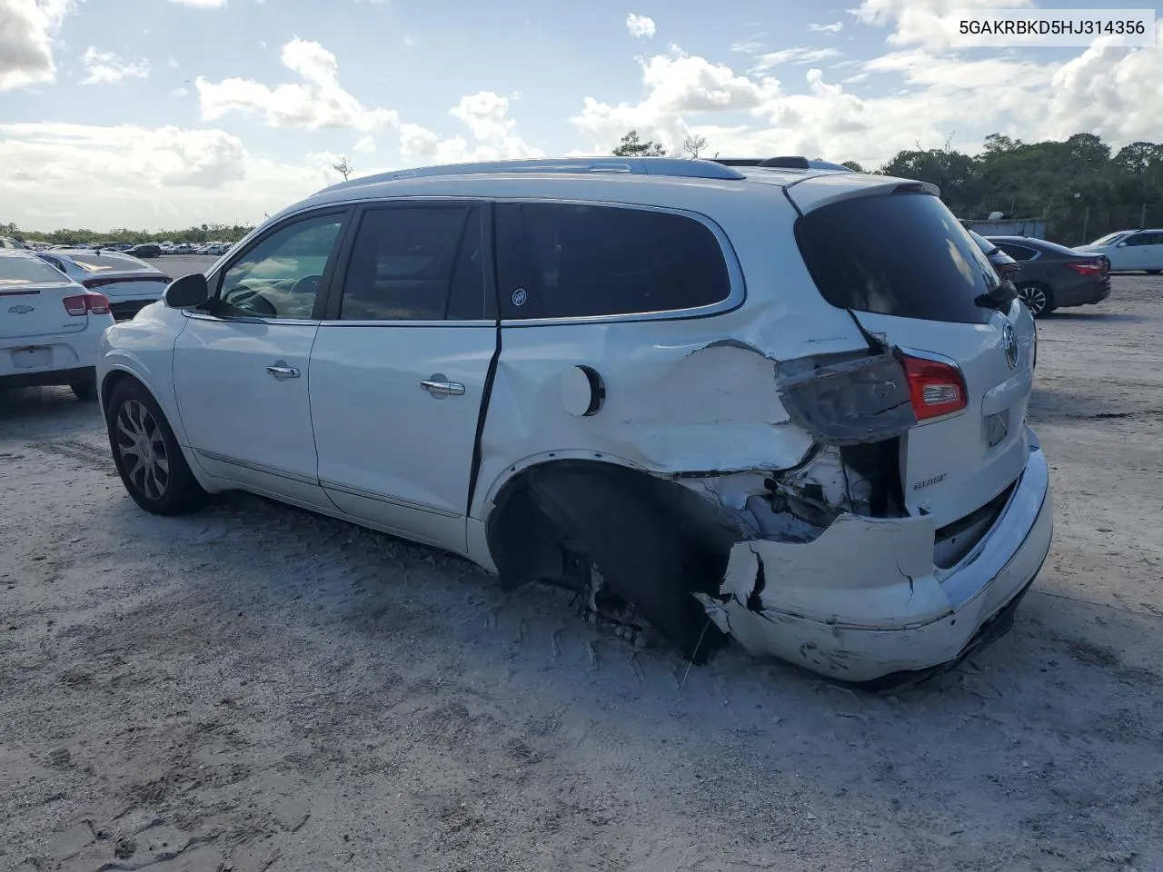 2017 Buick Enclave VIN: 5GAKRBKD5HJ314356 Lot: 75331404