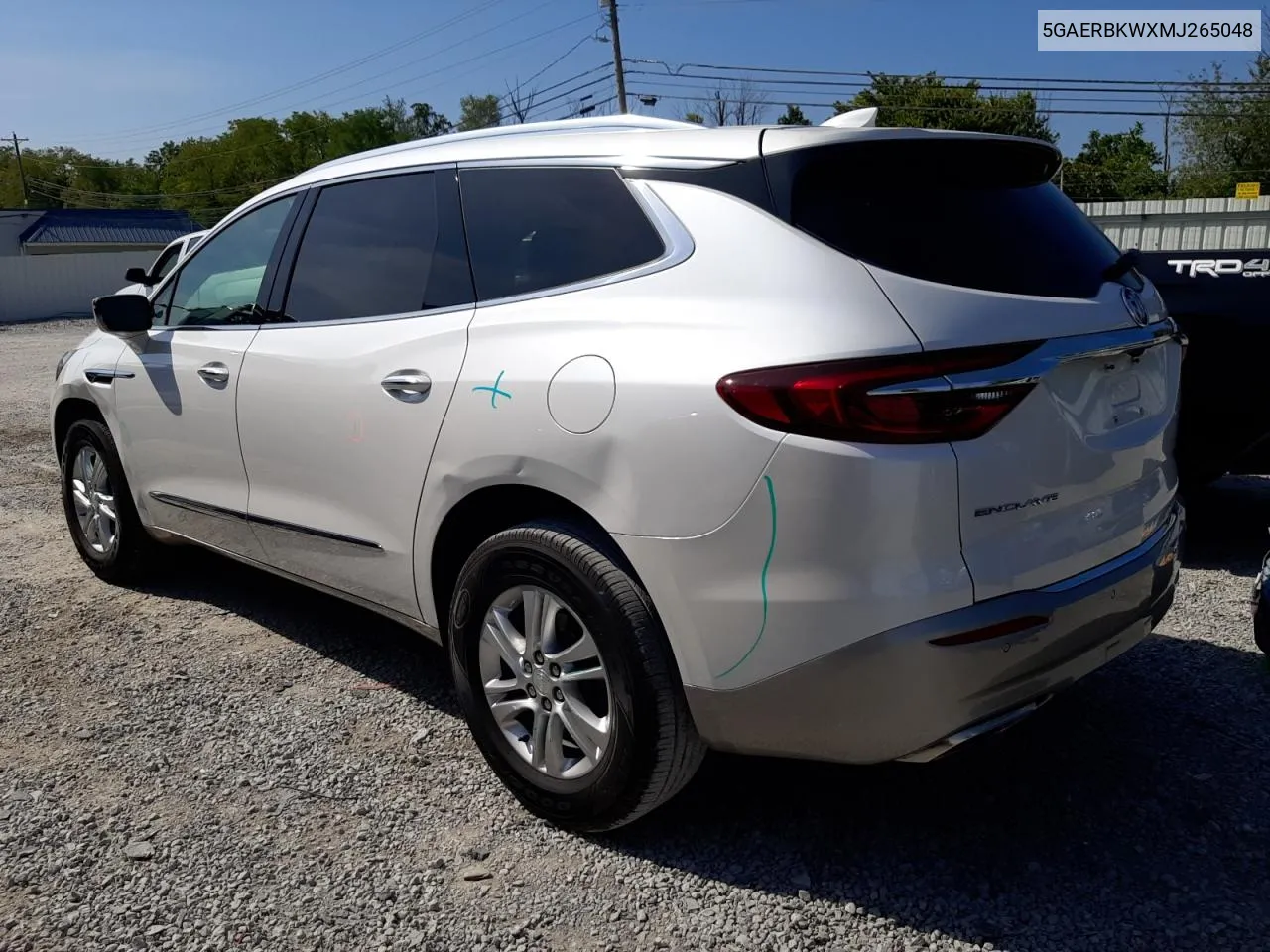 2021 Buick Enclave Essence VIN: 5GAERBKWXMJ265048 Lot: 68680594