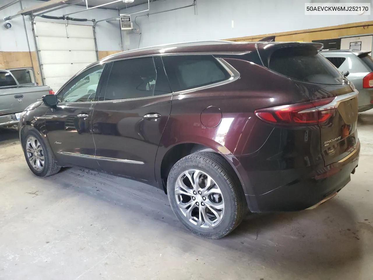 2021 Buick Enclave Avenir VIN: 5GAEVCKW6MJ252170 Lot: 70442004