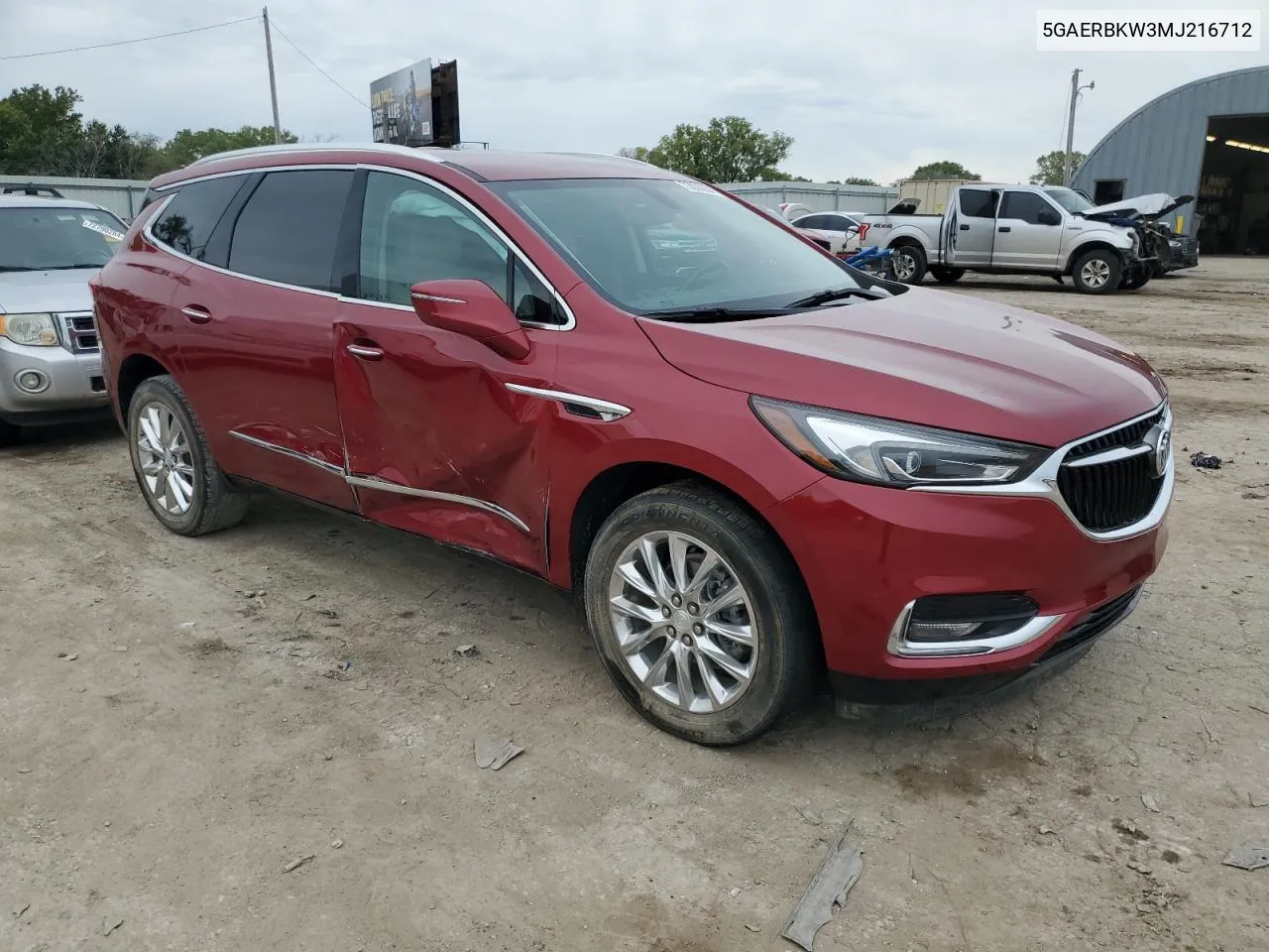 2021 Buick Enclave Essence VIN: 5GAERBKW3MJ216712 Lot: 73030554