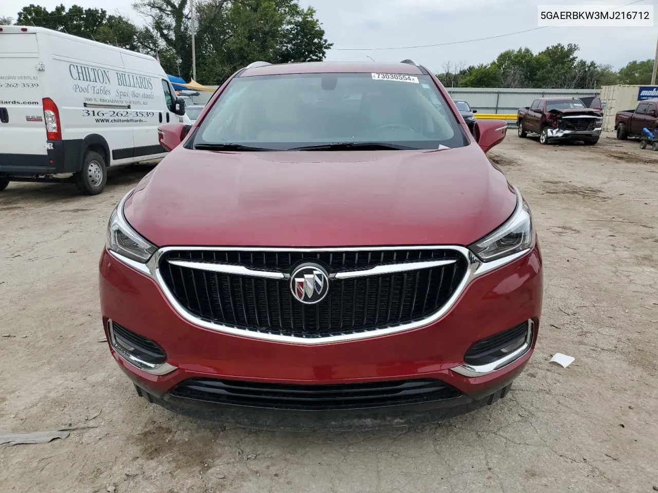 2021 Buick Enclave Essence VIN: 5GAERBKW3MJ216712 Lot: 73030554