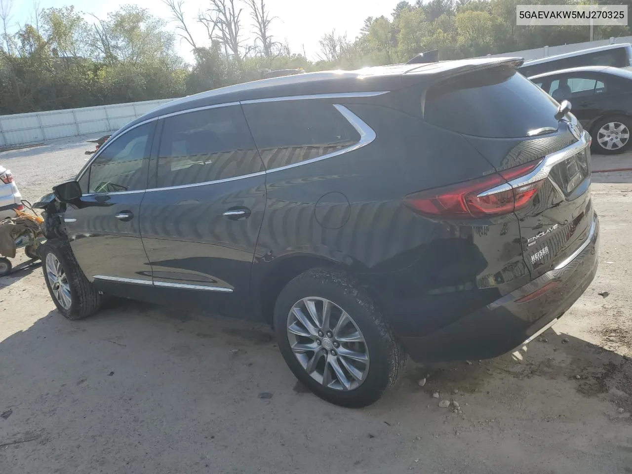 2021 Buick Enclave Essence VIN: 5GAEVAKW5MJ270325 Lot: 73099704