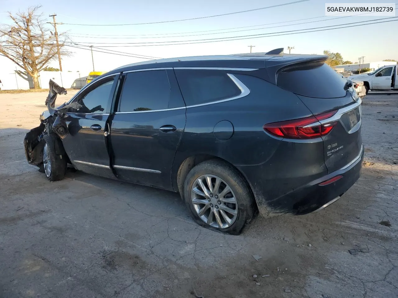 2021 Buick Enclave Essence VIN: 5GAEVAKW8MJ182739 Lot: 75249974