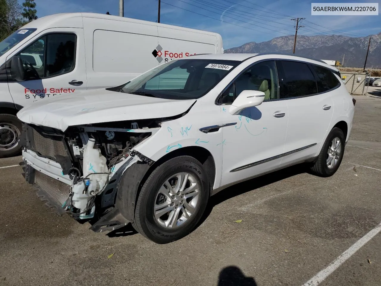 2021 Buick Enclave Essence VIN: 5GAERBKW6MJ220706 Lot: 76974984