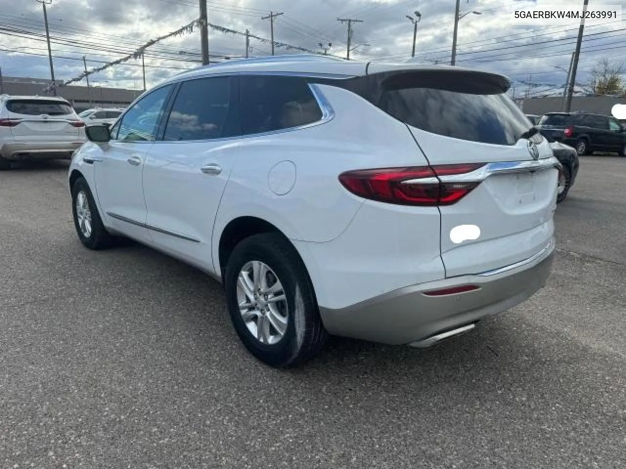 2021 Buick Enclave Essence VIN: 5GAERBKW4MJ263991 Lot: 77656004