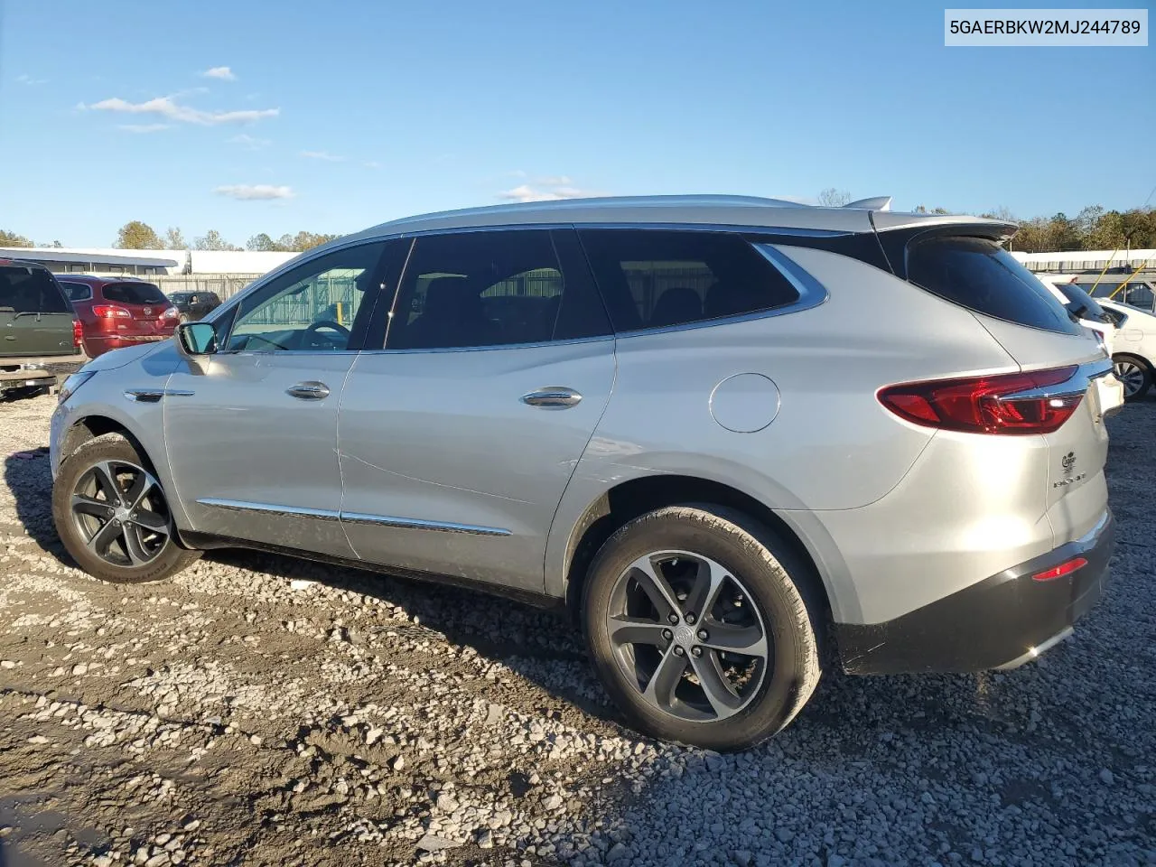 2021 Buick Enclave Essence VIN: 5GAERBKW2MJ244789 Lot: 80338374