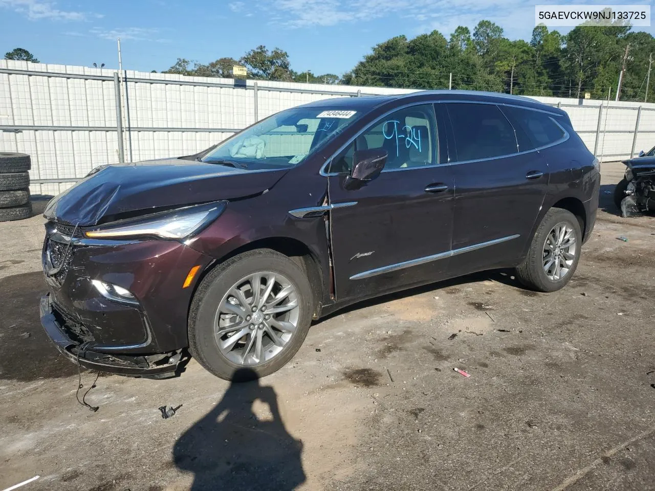 2022 Buick Enclave Avenir VIN: 5GAEVCKW9NJ133725 Lot: 74346444