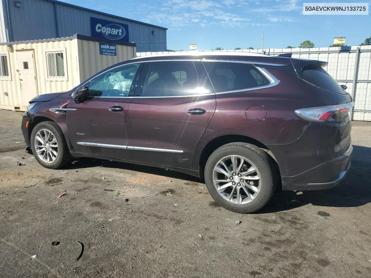 2022 Buick Enclave Avenir VIN: 5GAEVCKW9NJ133725 Lot: 74346444