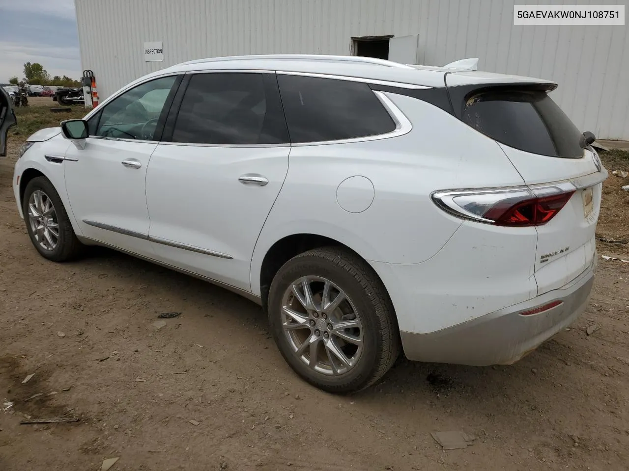 2022 Buick Enclave Essence VIN: 5GAEVAKW0NJ108751 Lot: 74476684