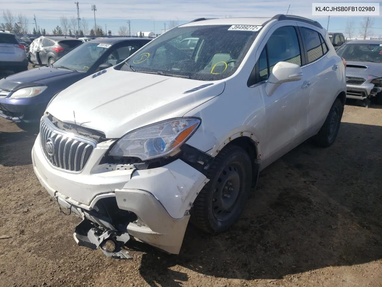 2015 Buick Encore Premium VIN: KL4CJHSB0FB102980 Lot: 39499272