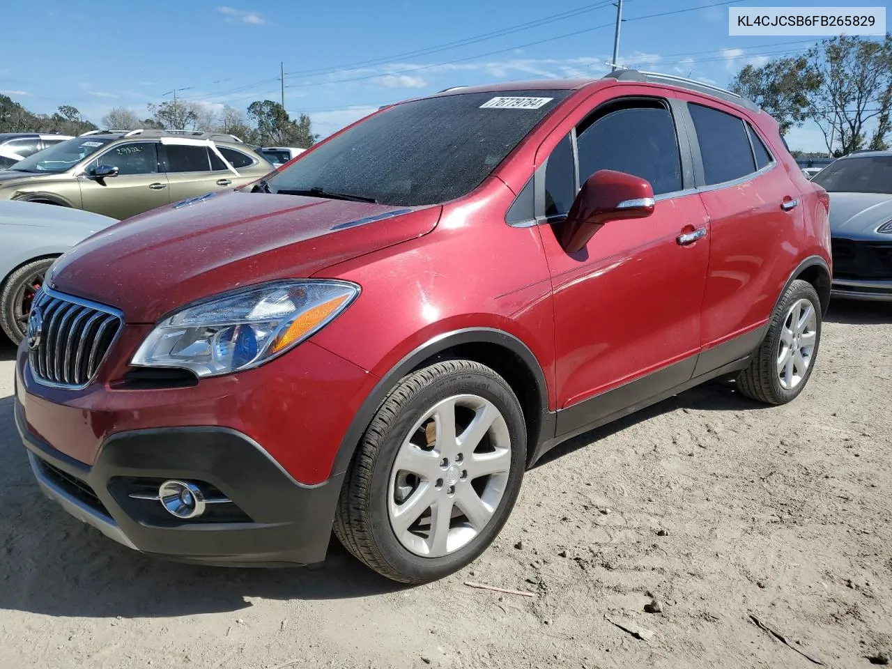 2015 Buick Encore VIN: KL4CJCSB6FB265829 Lot: 76779784