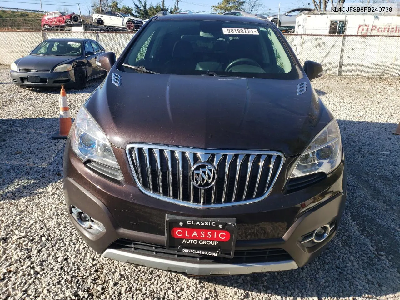 2015 Buick Encore Convenience VIN: KL4CJFSB8FB240738 Lot: 80190224