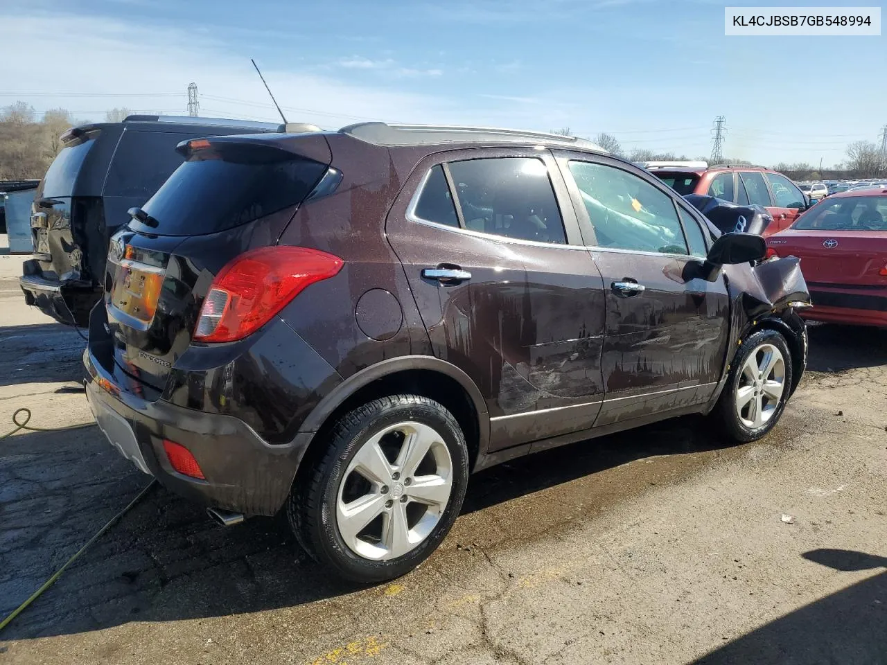 2016 Buick Encore Convenience VIN: KL4CJBSB7GB548994 Lot: 50301264