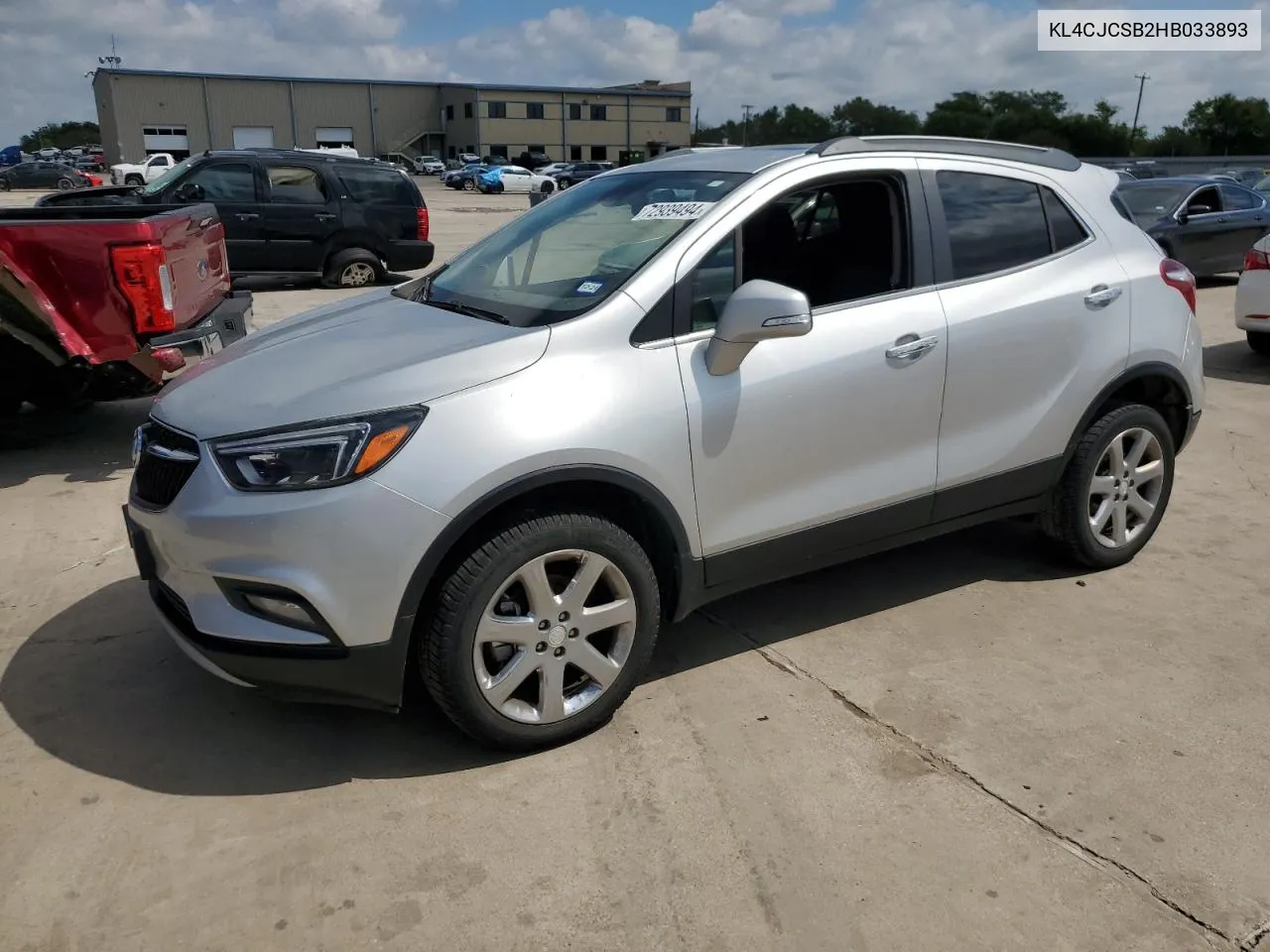 2017 Buick Encore Essence VIN: KL4CJCSB2HB033893 Lot: 72939494