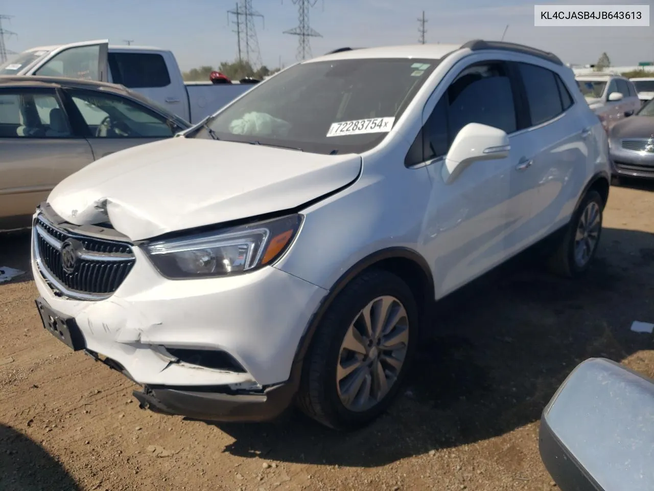 2018 Buick Encore Pre VIN: KL4CJASB4JB643613 Lot: 72283754