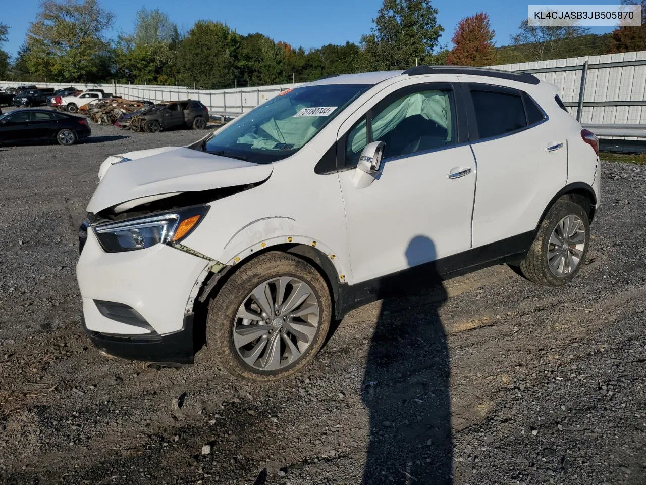 2018 Buick Encore Preferred VIN: KL4CJASB3JB505870 Lot: 75180744