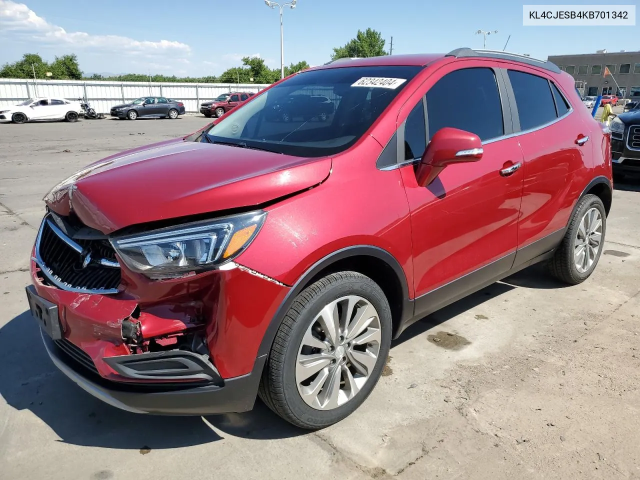 2019 Buick Encore Preferred VIN: KL4CJESB4KB701342 Lot: 62342404