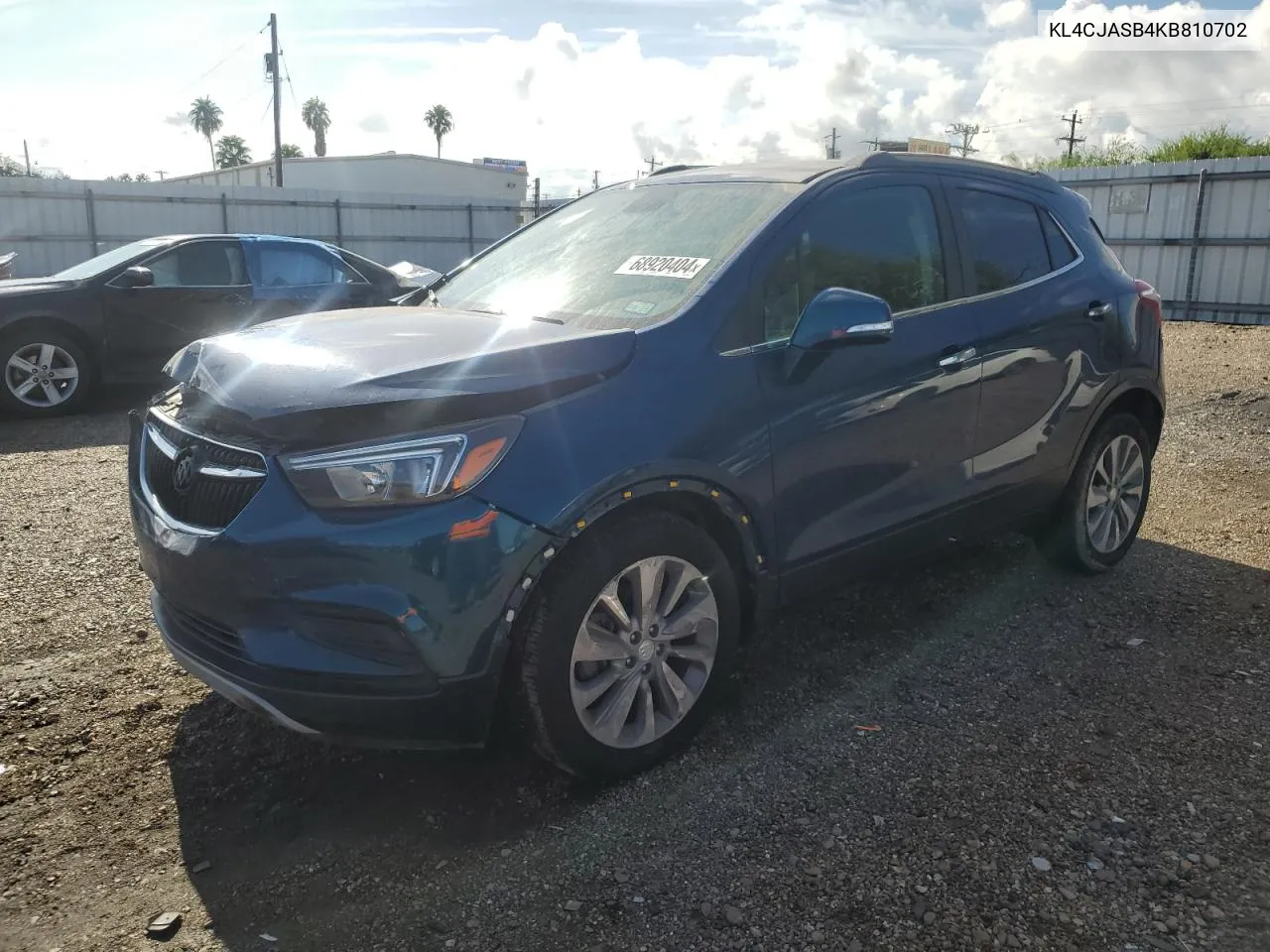 KL4CJASB4KB810702 2019 Buick Encore Preferred