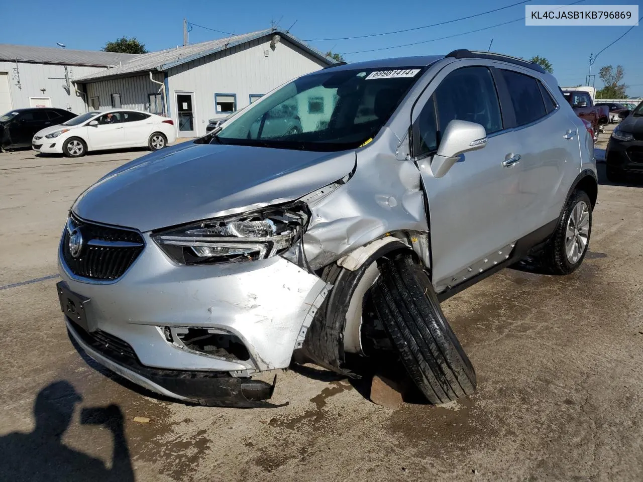 2019 Buick Encore Preferred VIN: KL4CJASB1KB796869 Lot: 69981414