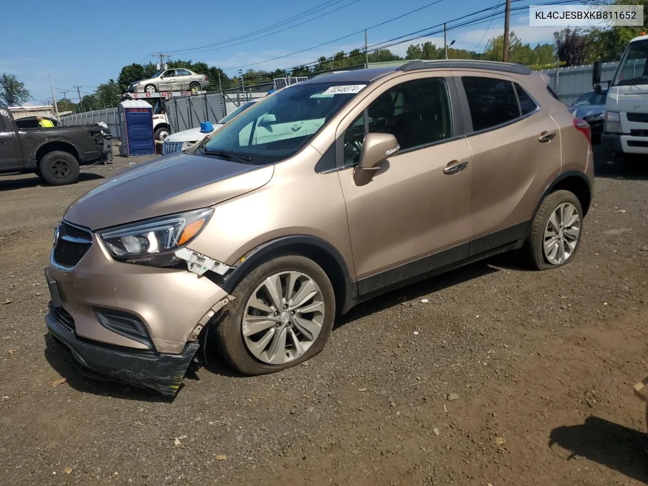 2019 Buick Encore Preferred VIN: KL4CJESBXKB811652 Lot: 70346874