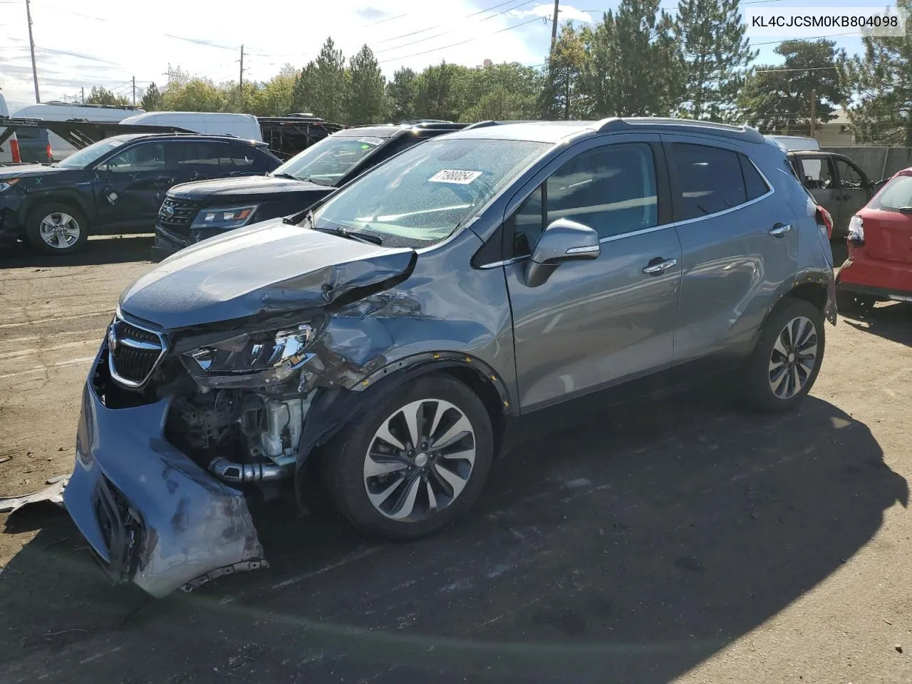 2019 Buick Encore Essence VIN: KL4CJCSM0KB804098 Lot: 71980054