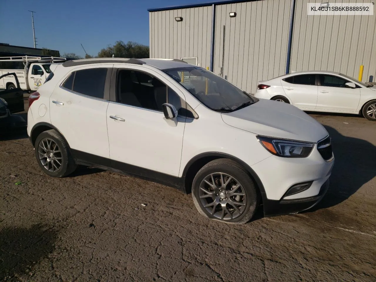 2019 Buick Encore Sport Touring VIN: KL4CJ1SB6KB888592 Lot: 74805844