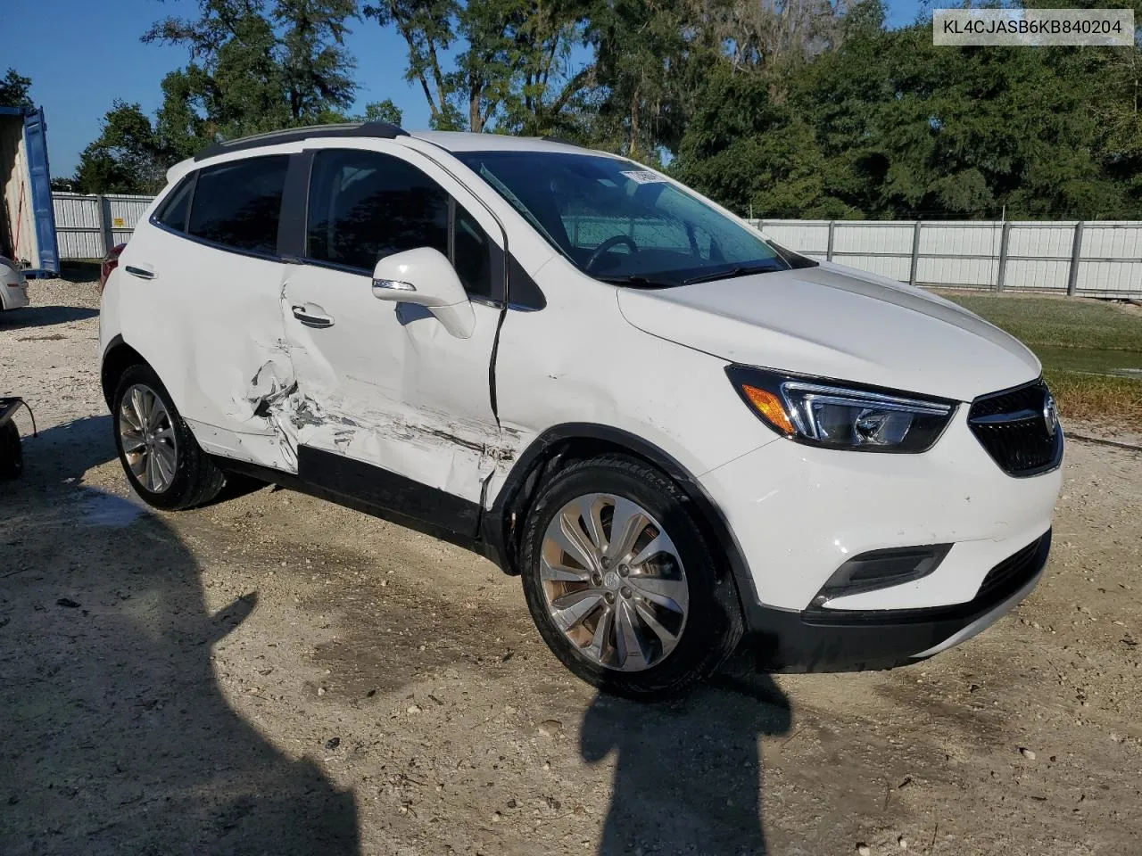 2019 Buick Encore Preferred VIN: KL4CJASB6KB840204 Lot: 77245604