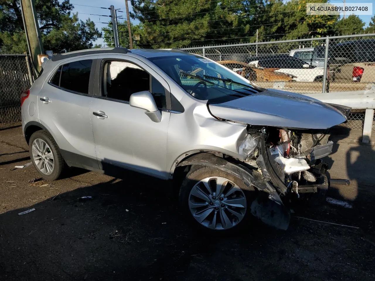 2020 Buick Encore Preferred VIN: KL4CJASB9LB027408 Lot: 66076464