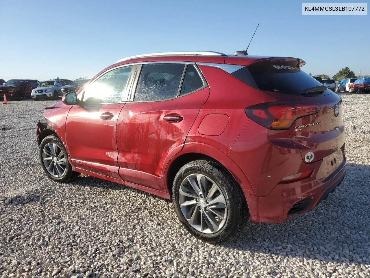 2020 Buick Encore Gx Preferred VIN: KL4MMCSL3LB107772 Lot: 68738604