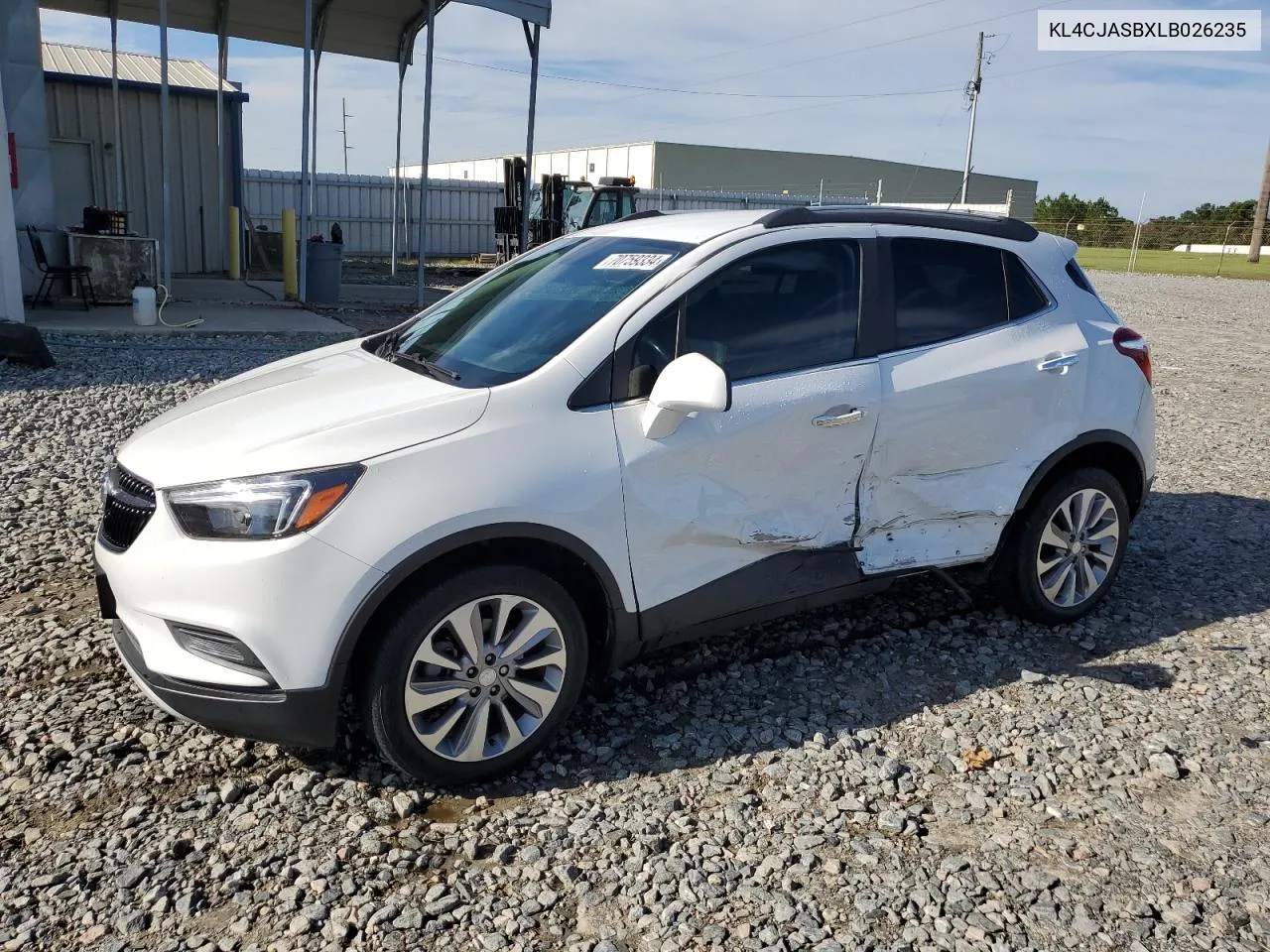 2020 Buick Encore Preferred VIN: KL4CJASBXLB026235 Lot: 70759334