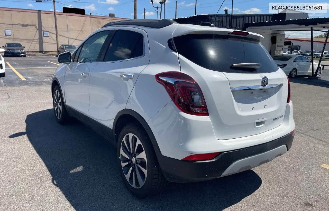 2020 Buick Encore Essence VIN: KL4CJCSB5LB061681 Lot: 72042304