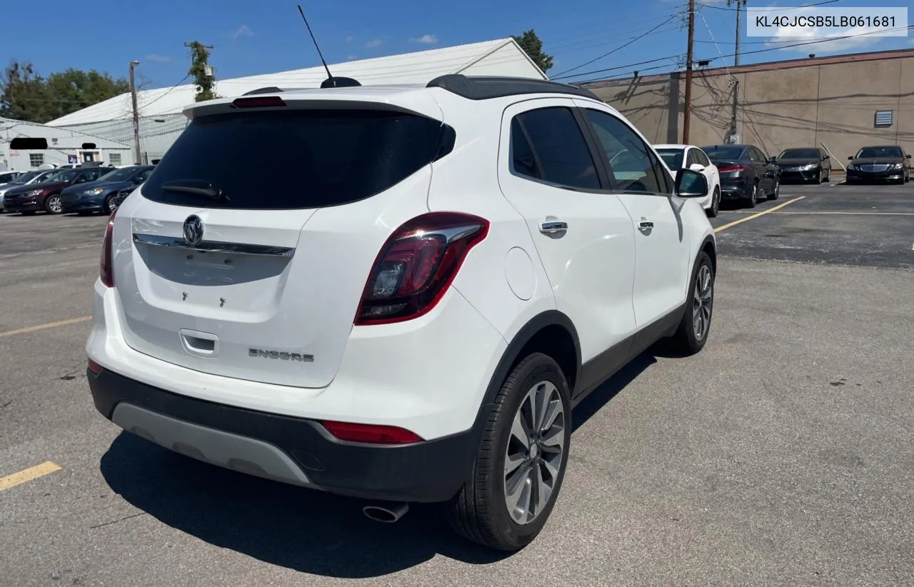 2020 Buick Encore Essence VIN: KL4CJCSB5LB061681 Lot: 72042304