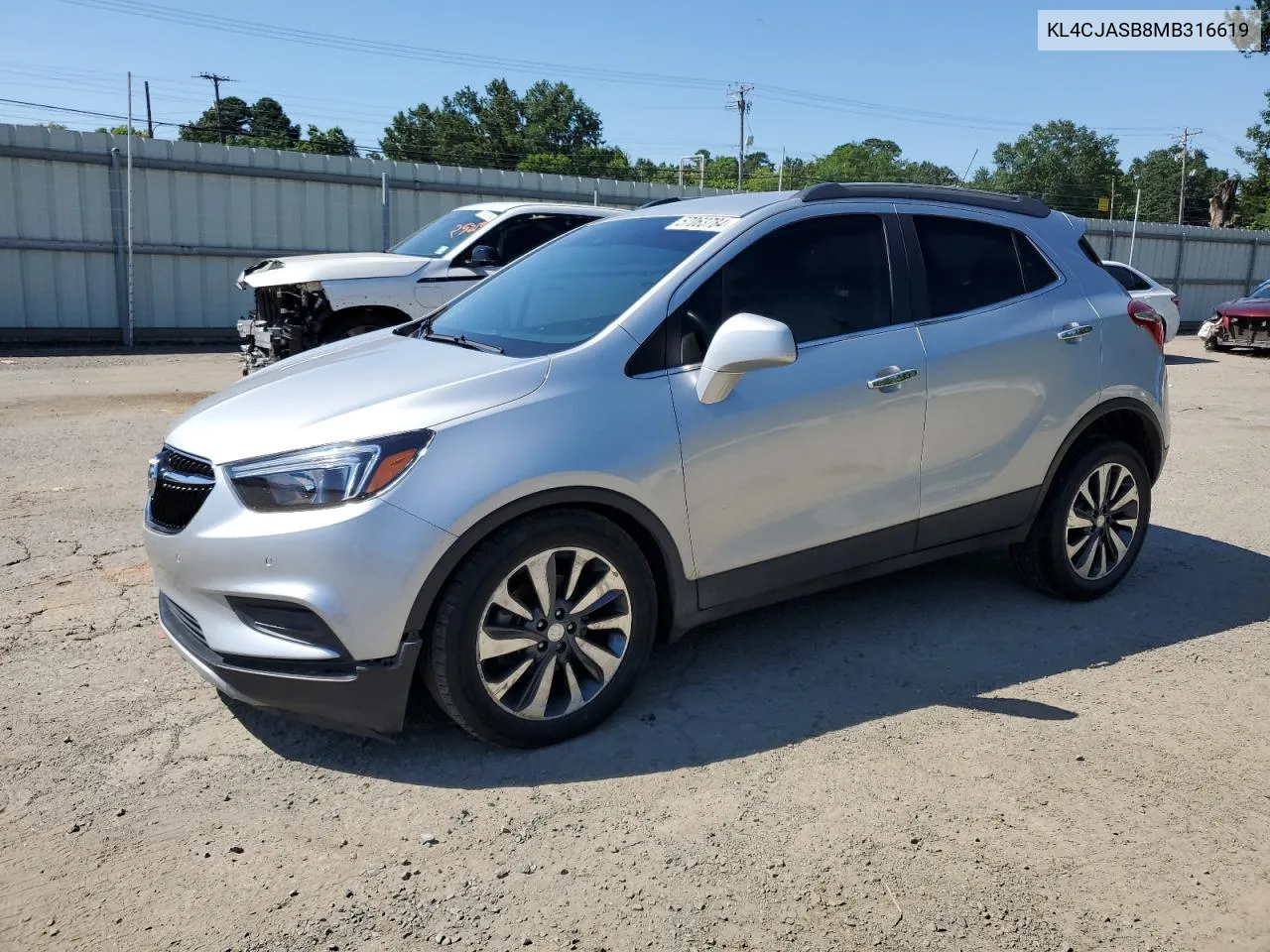 KL4CJASB8MB316619 2021 Buick Encore Preferred