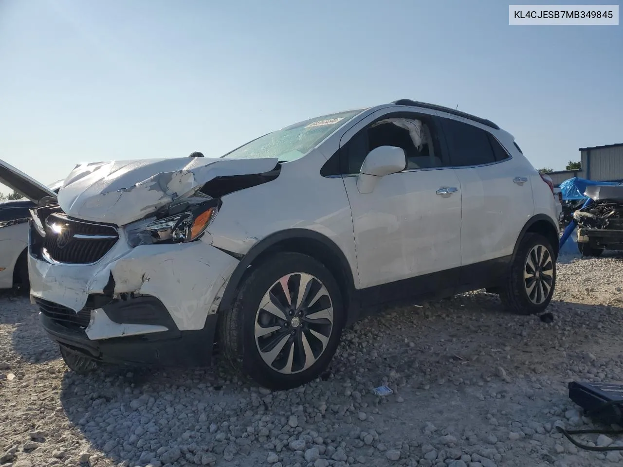 2021 Buick Encore Preferred VIN: KL4CJESB7MB349845 Lot: 64254494