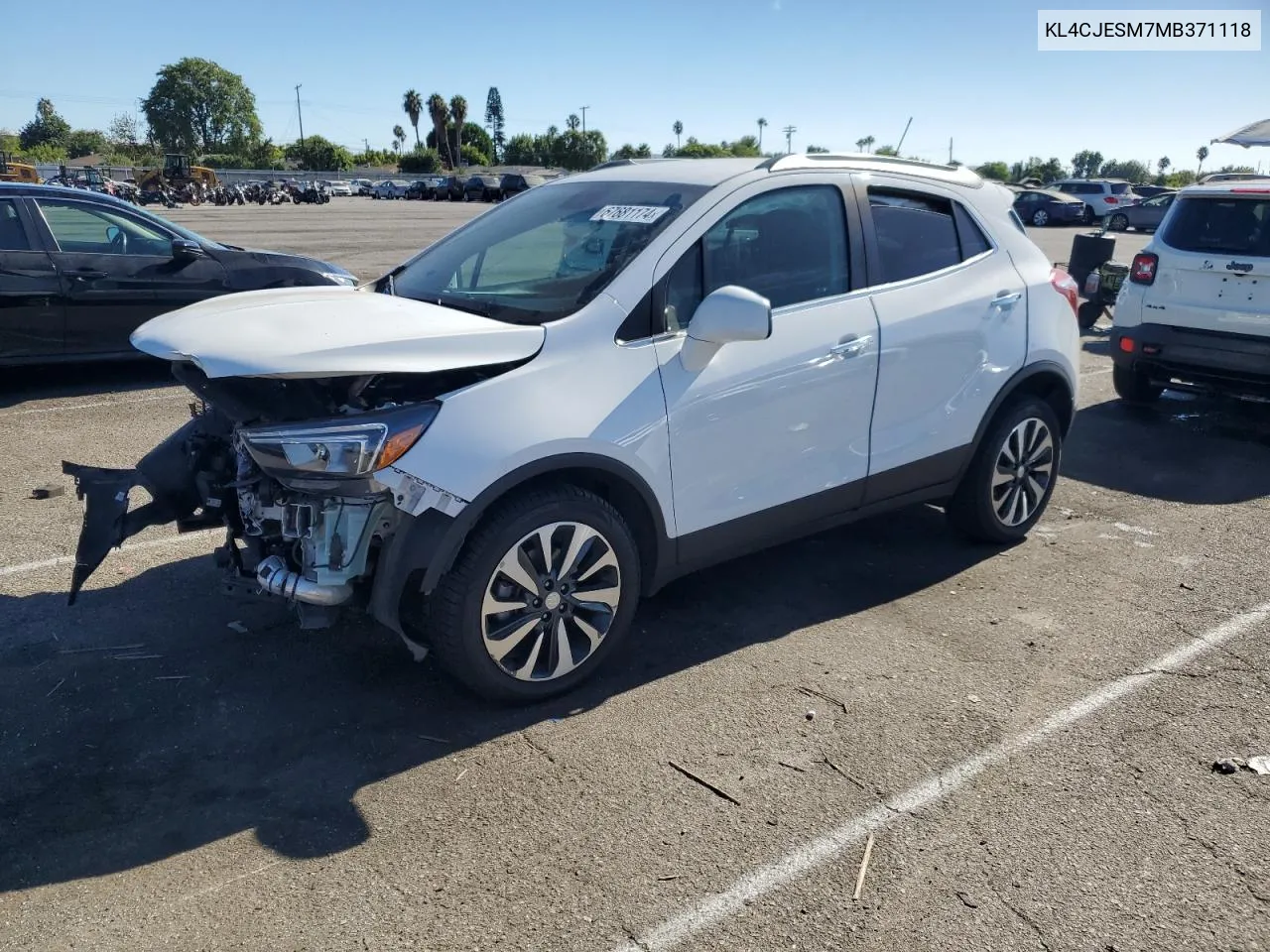 2021 Buick Encore Preferred VIN: KL4CJESM7MB371118 Lot: 67681174