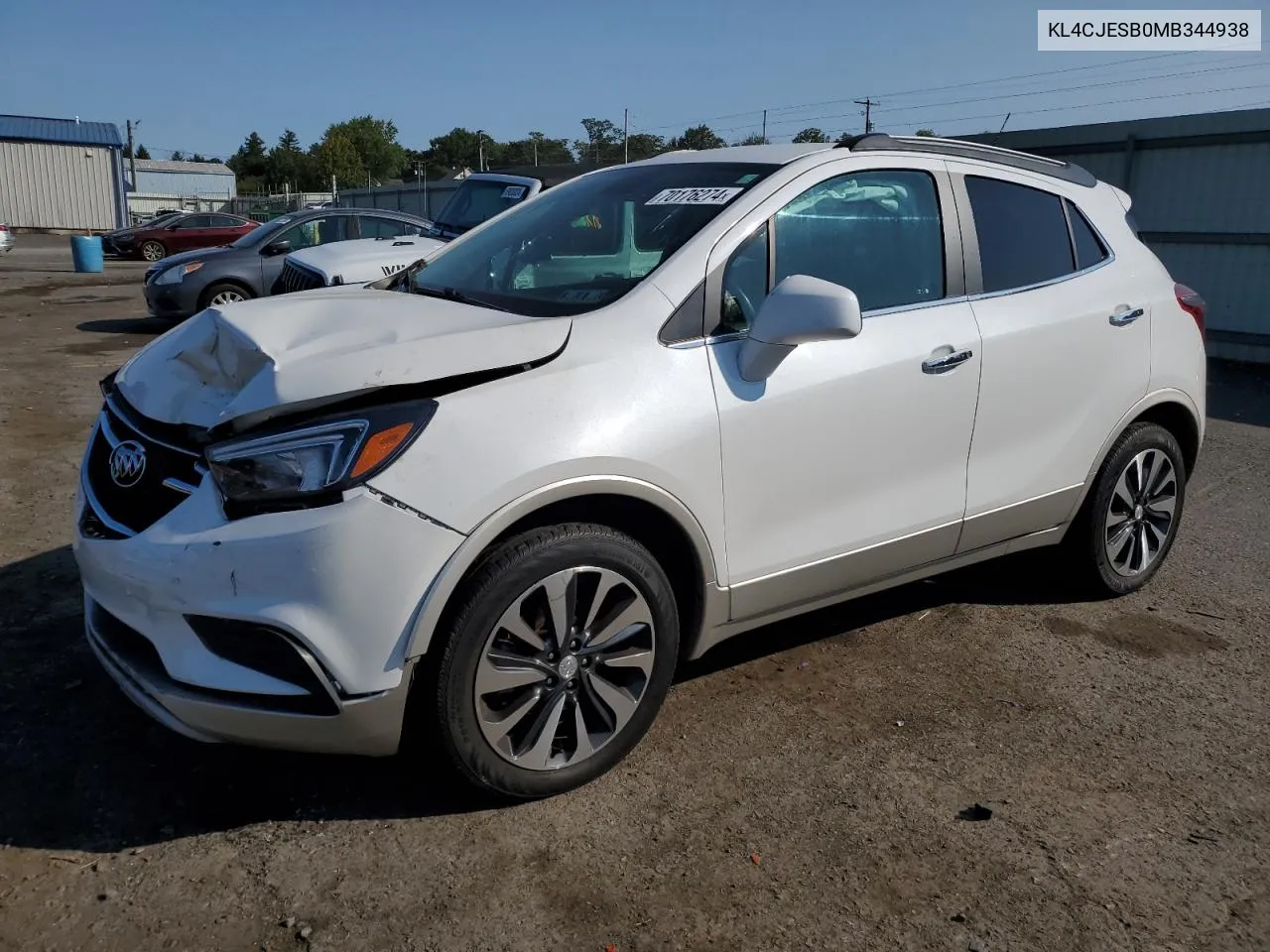 2021 Buick Encore Preferred VIN: KL4CJESB0MB344938 Lot: 70176274