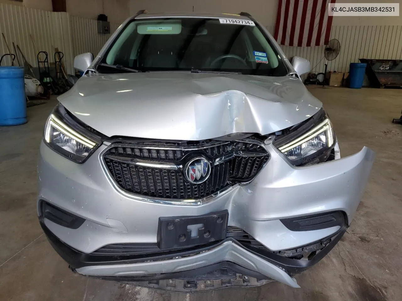 2021 Buick Encore Preferred VIN: KL4CJASB3MB342531 Lot: 71942734