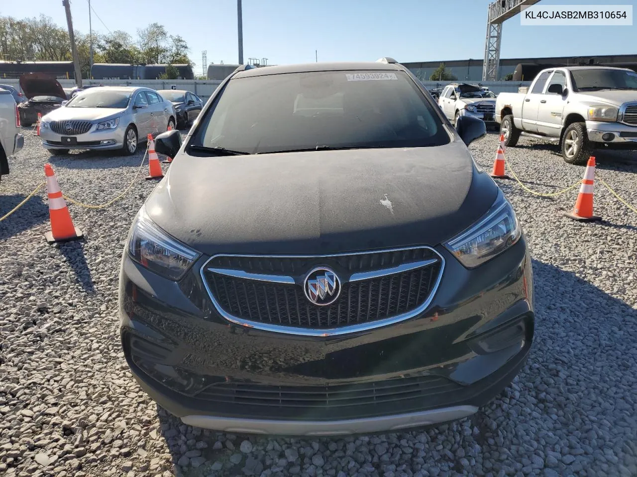 2021 Buick Encore Preferred VIN: KL4CJASB2MB310654 Lot: 74593924