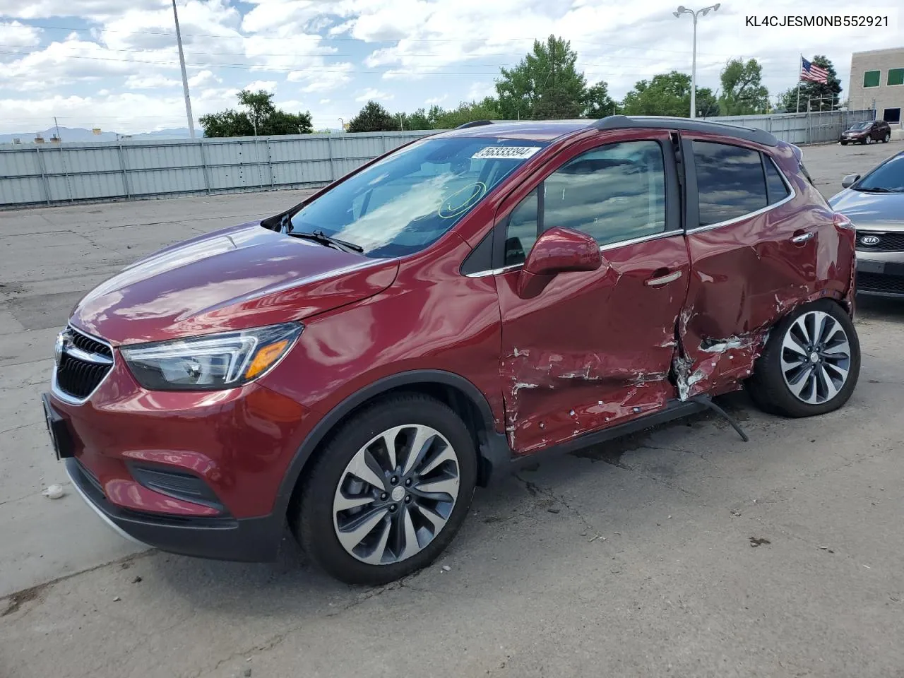 2022 Buick Encore Preferred VIN: KL4CJESM0NB552921 Lot: 56333394